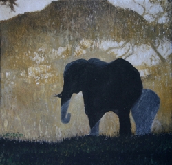 „Elefant im Sonnenuntergang“